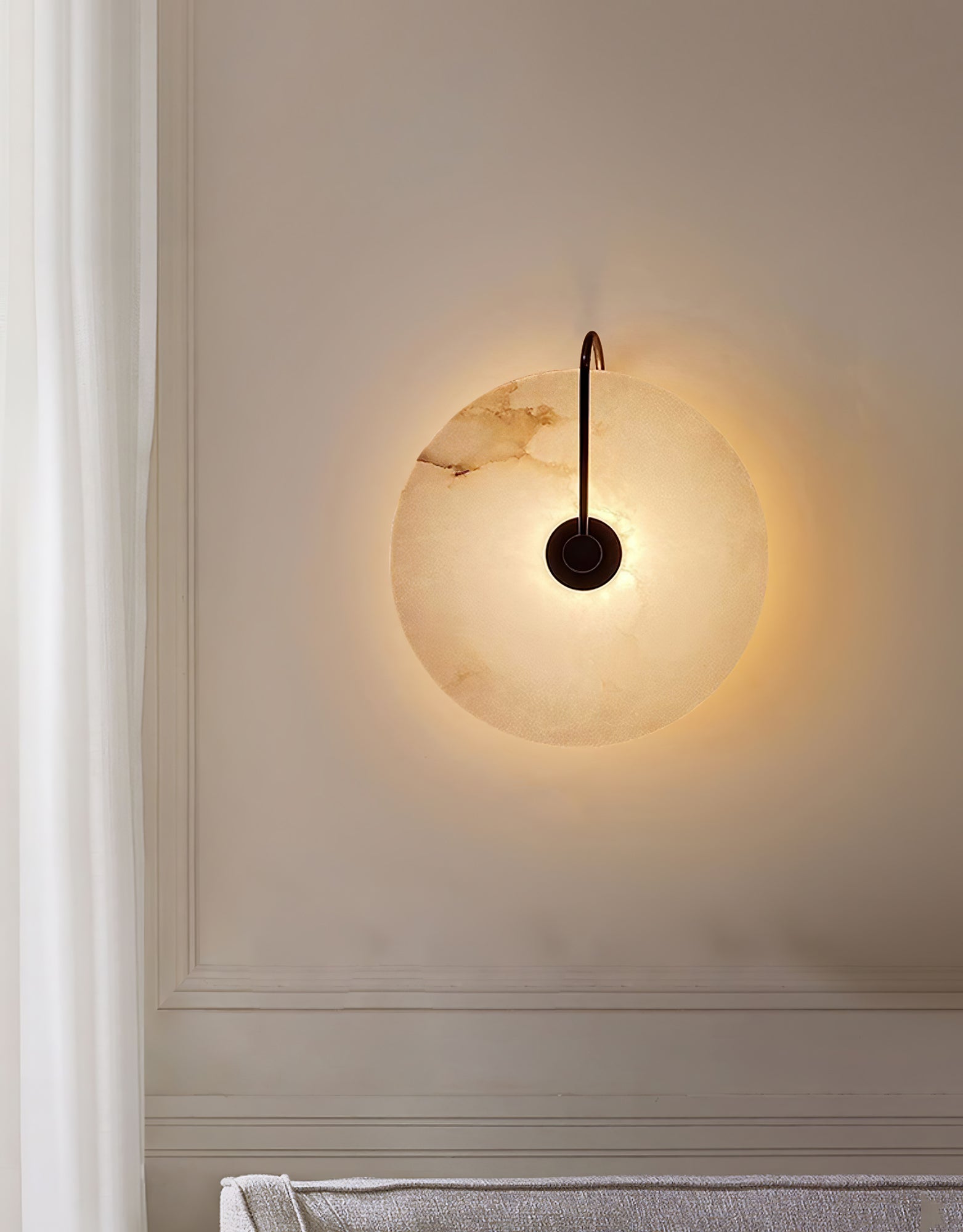 Alabaster LED Lampa Ścienna