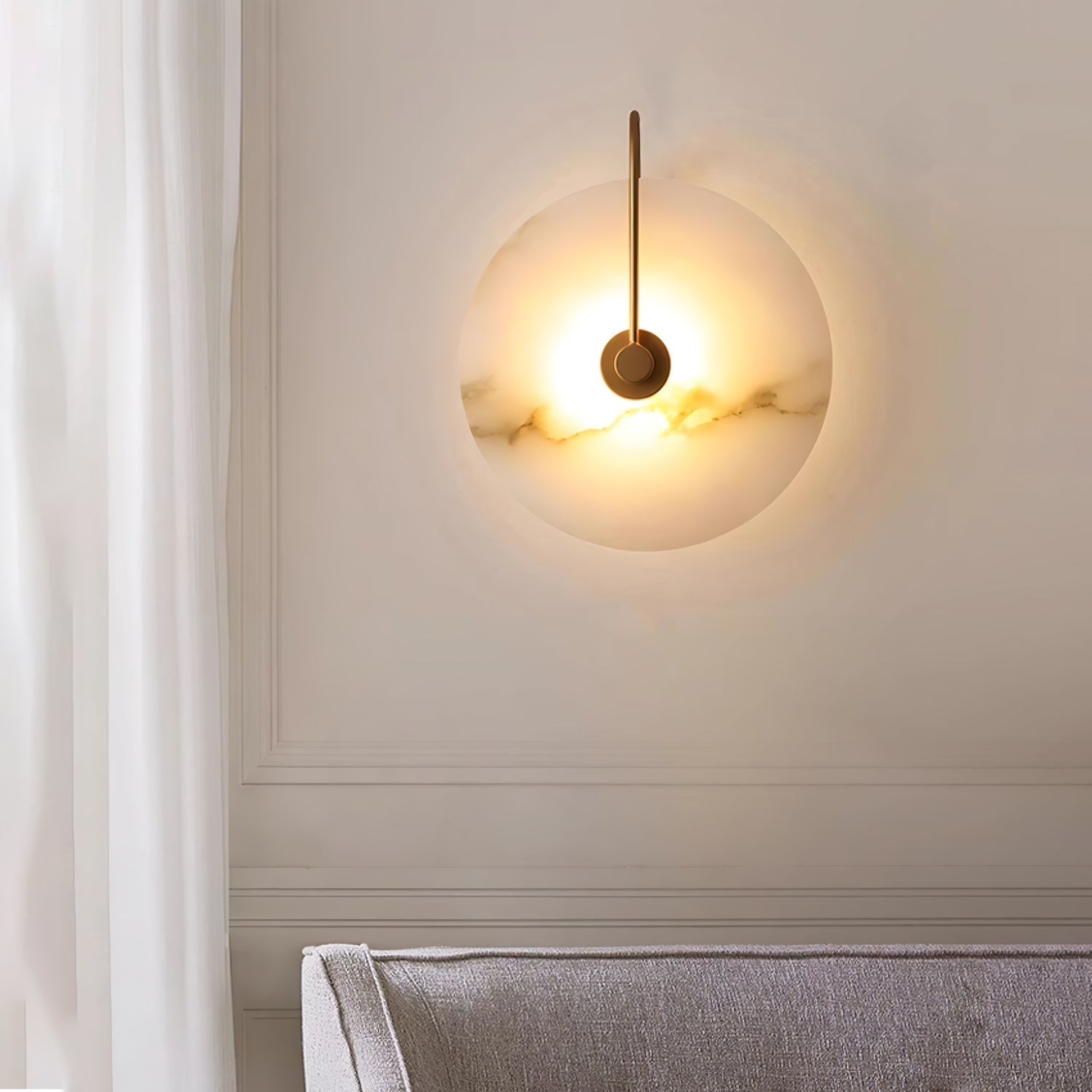 Alabaster LED Lampa Ścienna