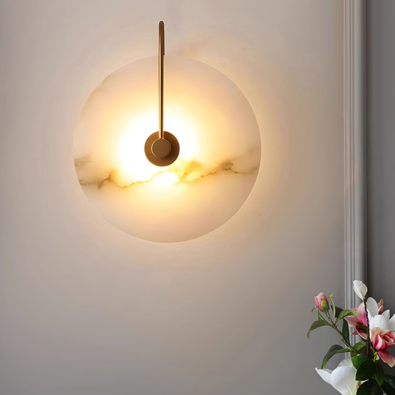 Alabaster LED Lampa Ścienna