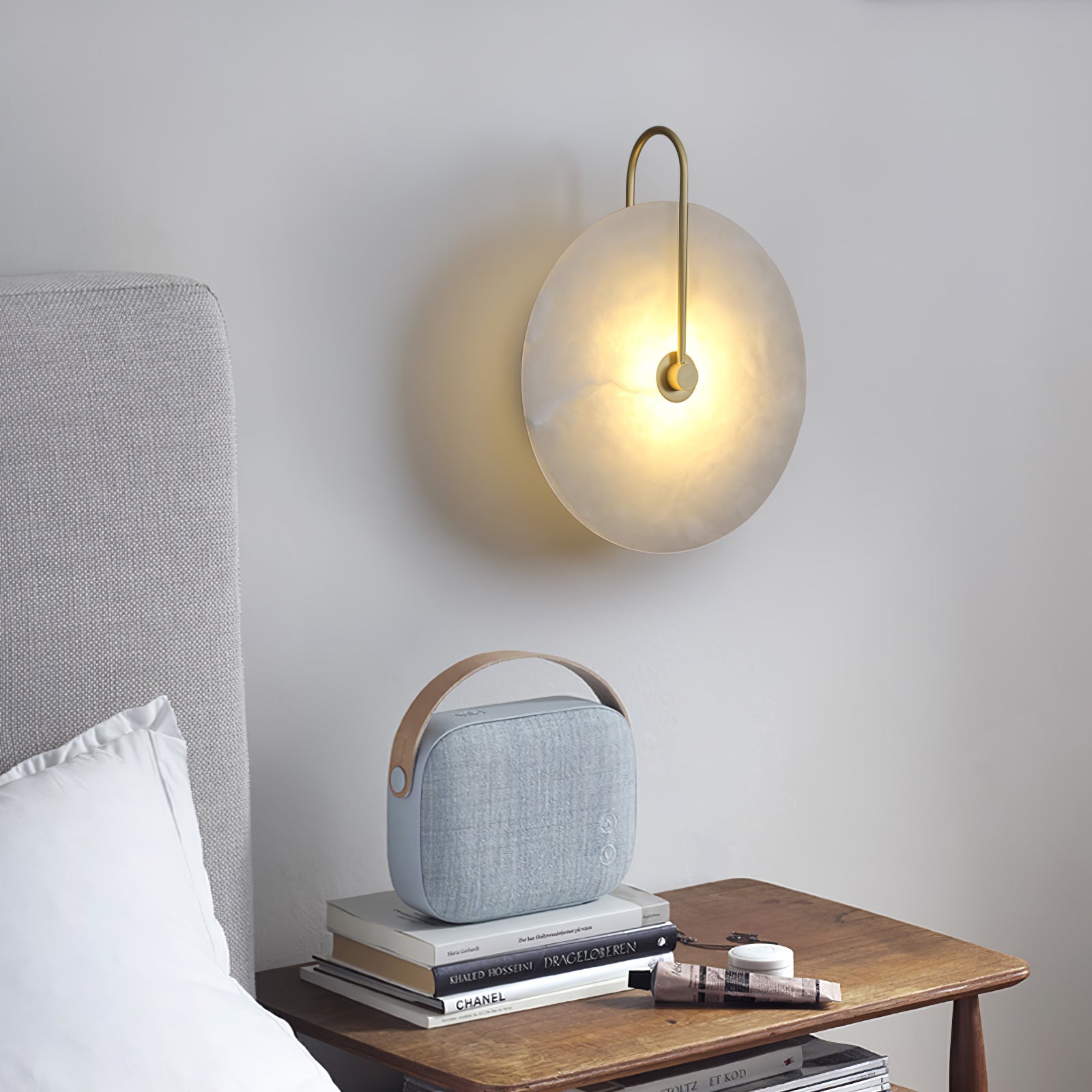 Alabaster LED Lampa Ścienna