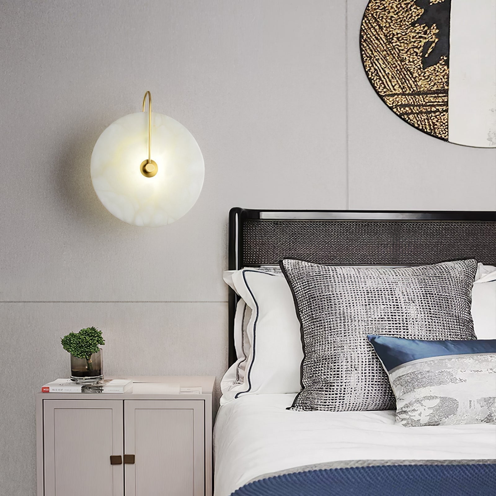 Alabaster LED Lampa Ścienna