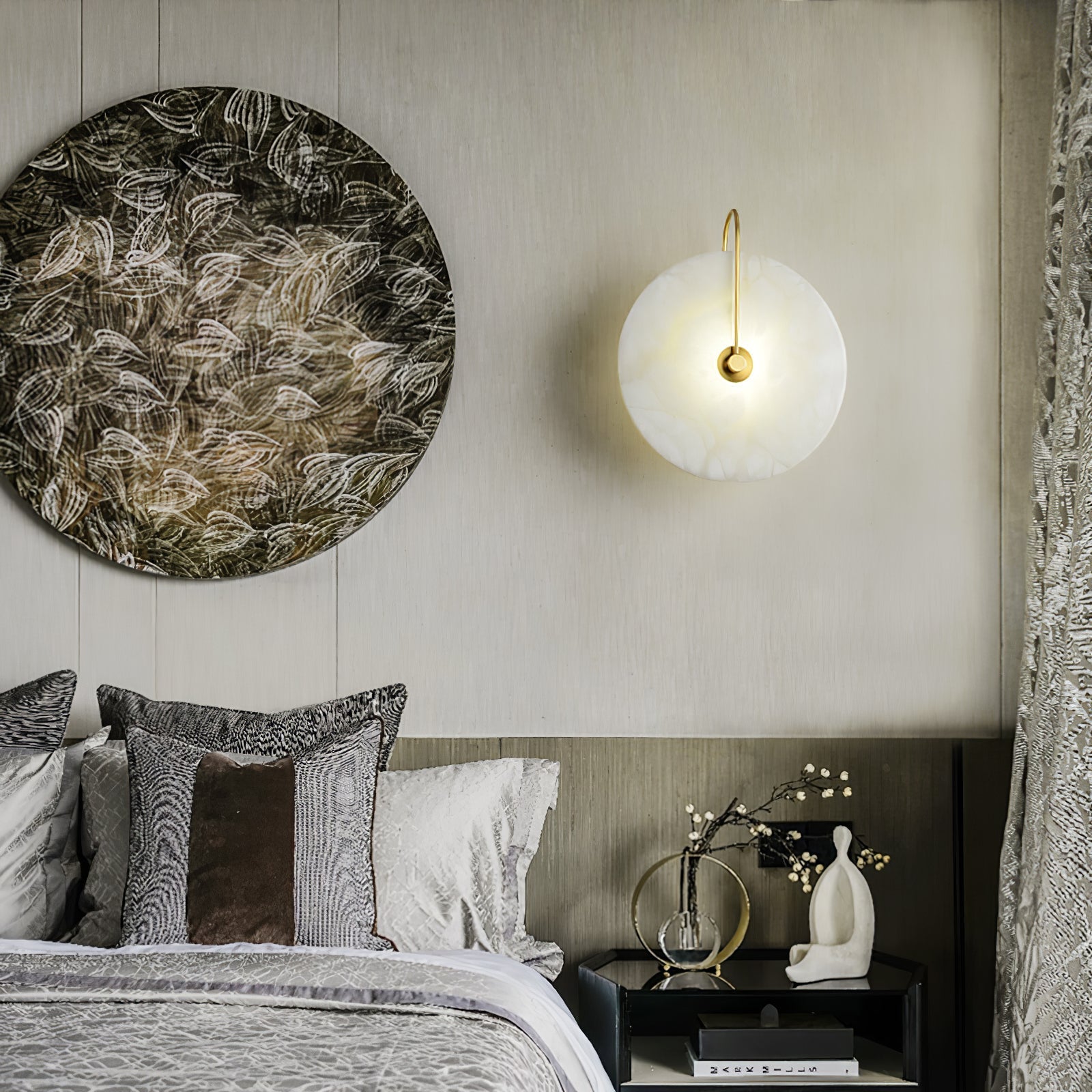 Alabaster LED Lampa Ścienna