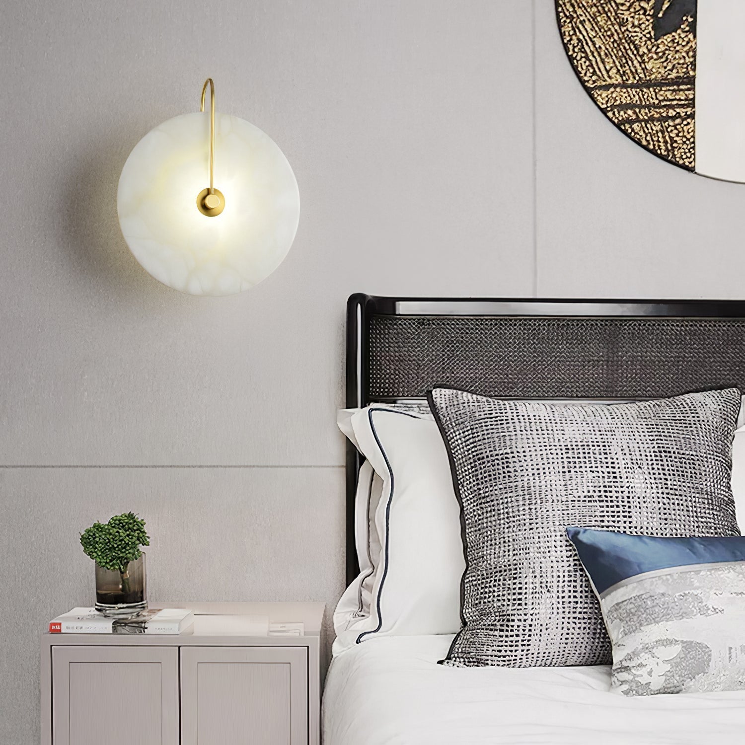 Alabaster LED Lampa Ścienna
