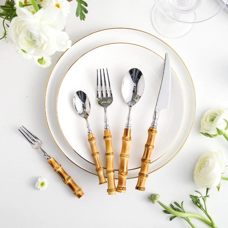 Naturligt Bambu Bestickset