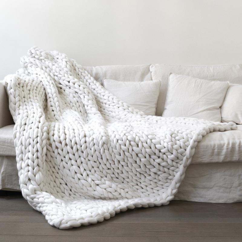 Hygge Chunky Stickad Pläd
