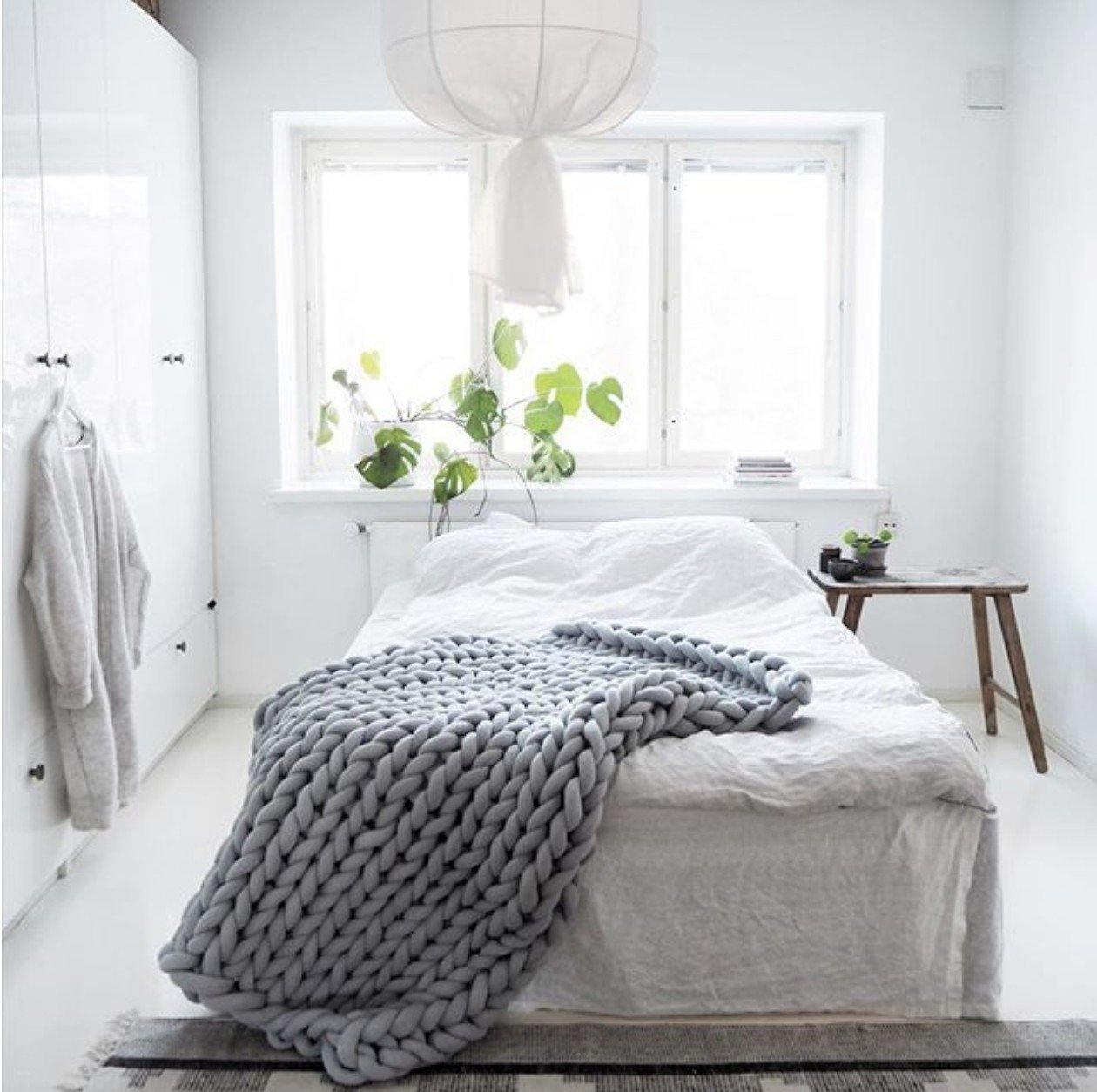 Hygge Chunky Stickad Pläd