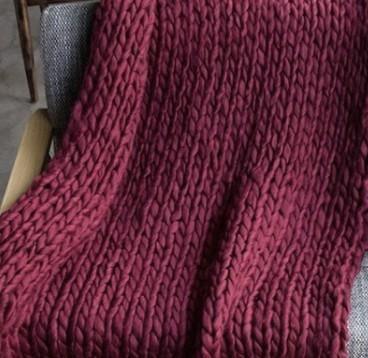 Hygge Chunky Stickad Pläd