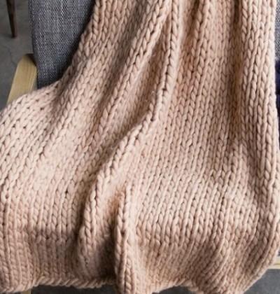 Hygge Chunky Stickad Pläd