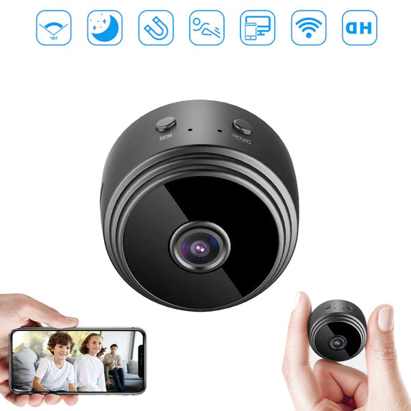 Kompakt 1080P WiFi sikkerhetskamera med nattsyn
