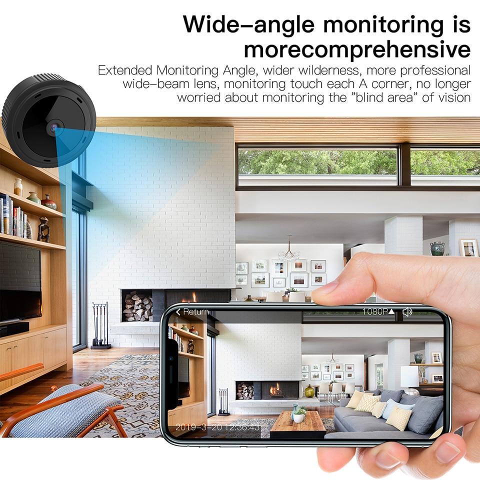 Kompakt 1080P WiFi sikkerhetskamera med nattsyn
