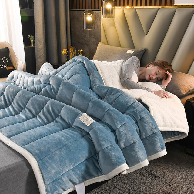 Ellena LuxeWarm lammullsfilt: perfekt för vinter och höst