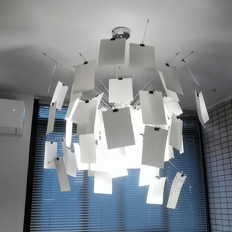 ثريا DIY Illumination Ingo Maurer Zettel: إضاءة مخصصة