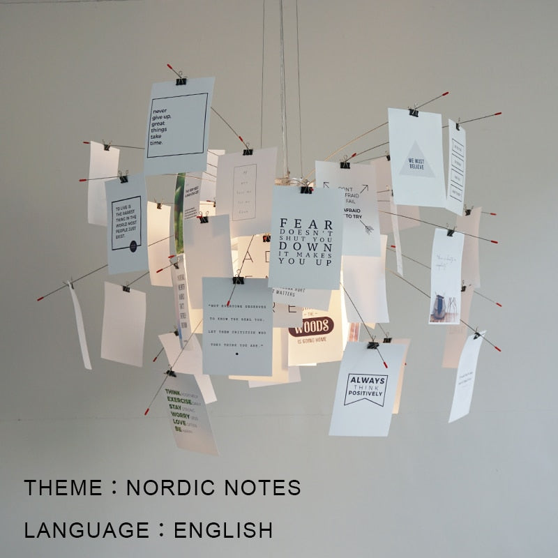 ثريا DIY Illumination Ingo Maurer Zettel: إضاءة مخصصة