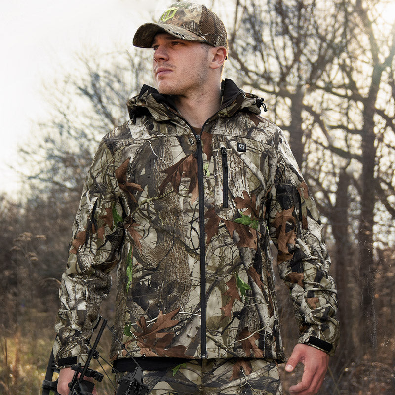 Men's Soft Shell Heated Jacket Coat with Detachable Hood Size S-XXXL