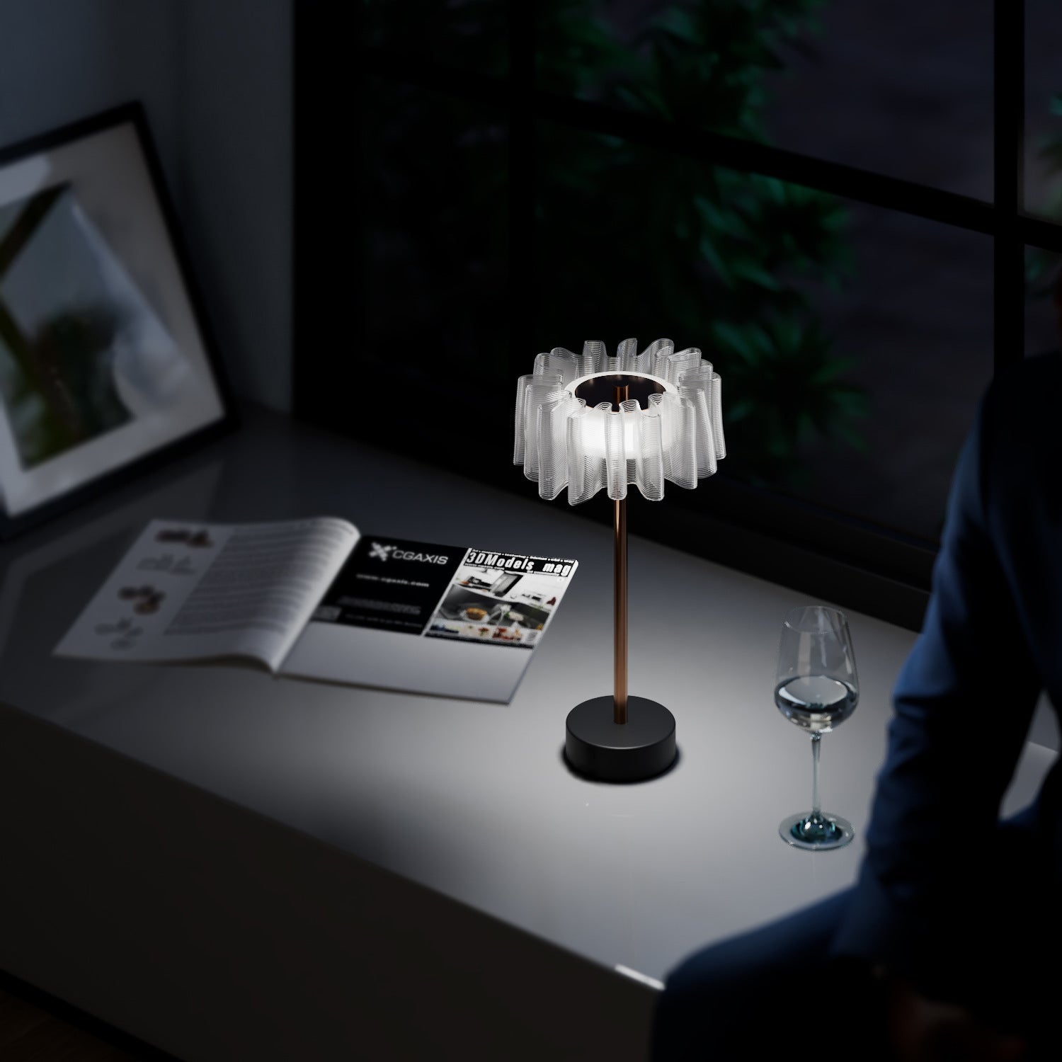 LED-Tischlampe – modernes Design mit elegantem Touch-Bedienfeld