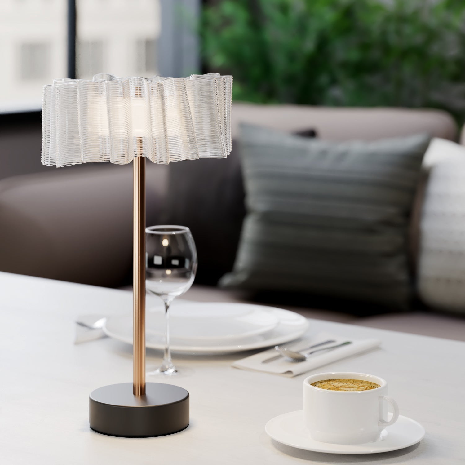 LED-Tischlampe – modernes Design mit elegantem Touch-Bedienfeld