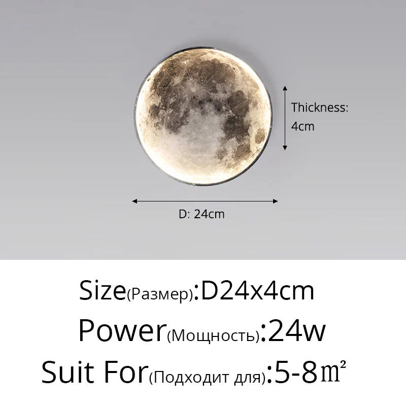 Mond LED Wandleuchte – Moderne Wandleuchte für Schlafzimmer, Wohnzimmer und Flur