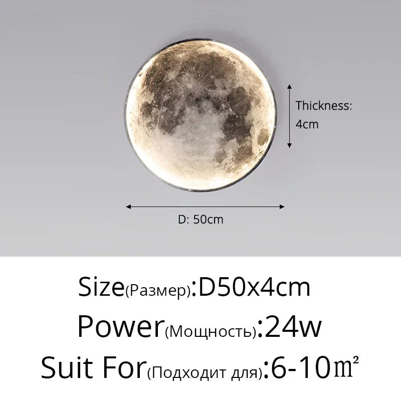 Mond LED Wandleuchte – Moderne Wandleuchte für Schlafzimmer, Wohnzimmer und Flur