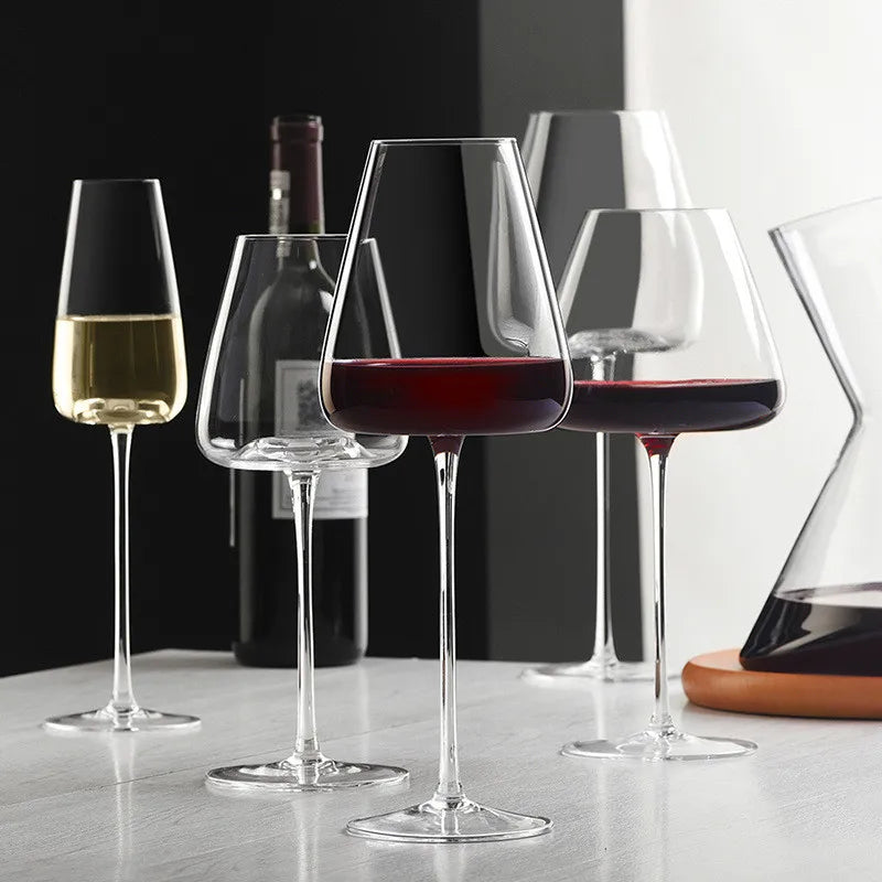 Sets mit 2, 4 & 6 handgefertigten Kristall-Wein- & Champagnergläsern - 4 Größen