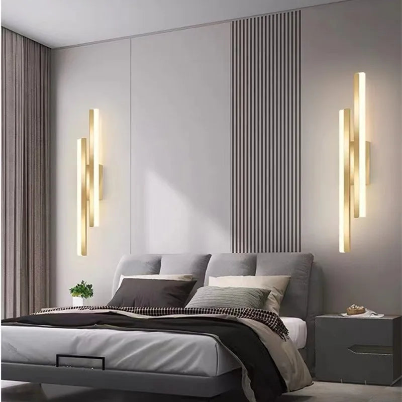 LumiGlow Moderne LED Vegglampe: Elegant Minimalistisk Lampe for Korridorer og Stuer