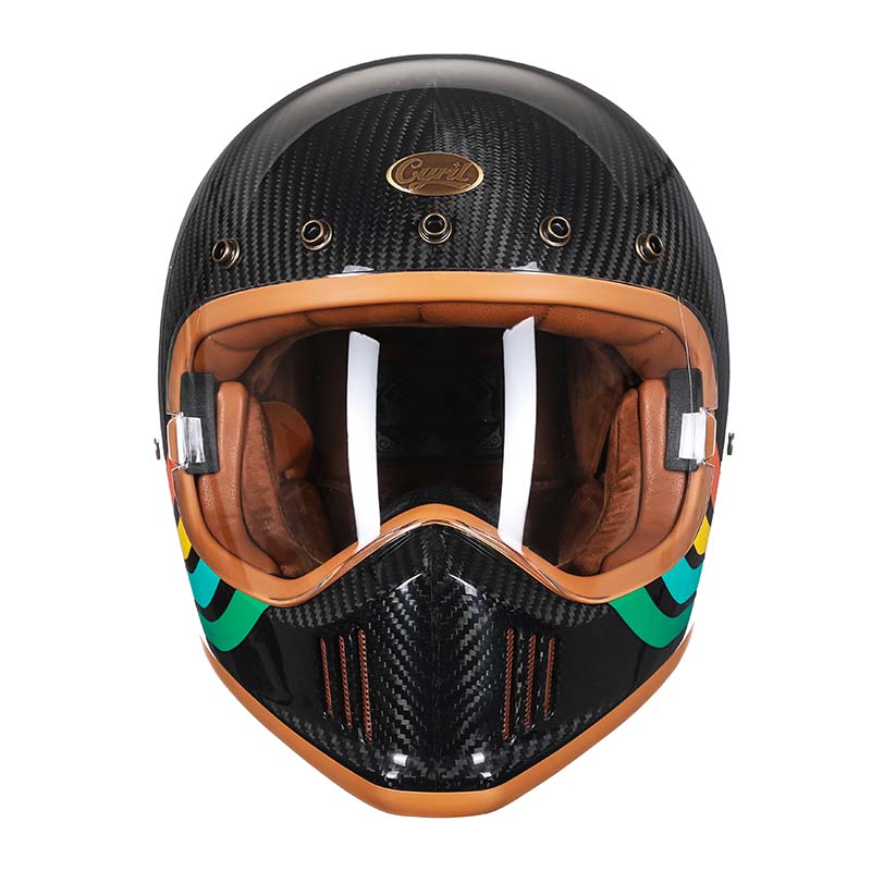 Karbonfiber helhjelm for motorsykkel | F389TS