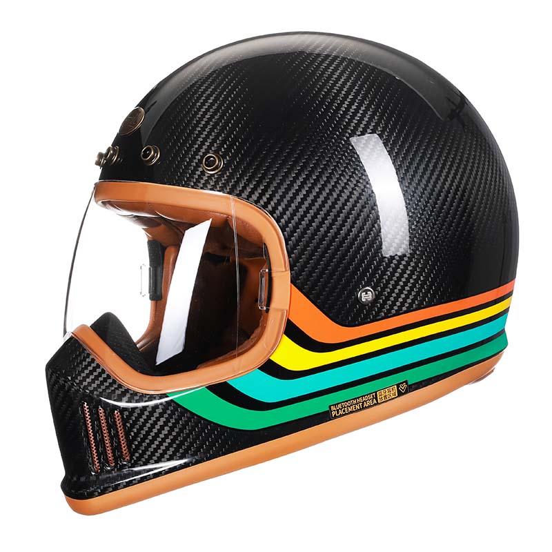Karbonfiber helhjelm for motorsykkel | F389TS