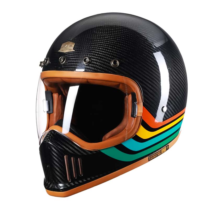 Karbonfiber helhjelm for motorsykkel | F389TS