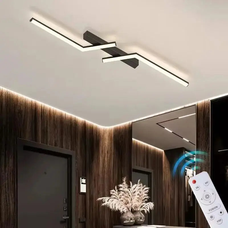 SleekGlow - ضوء سقفي مع مصباح خط LED