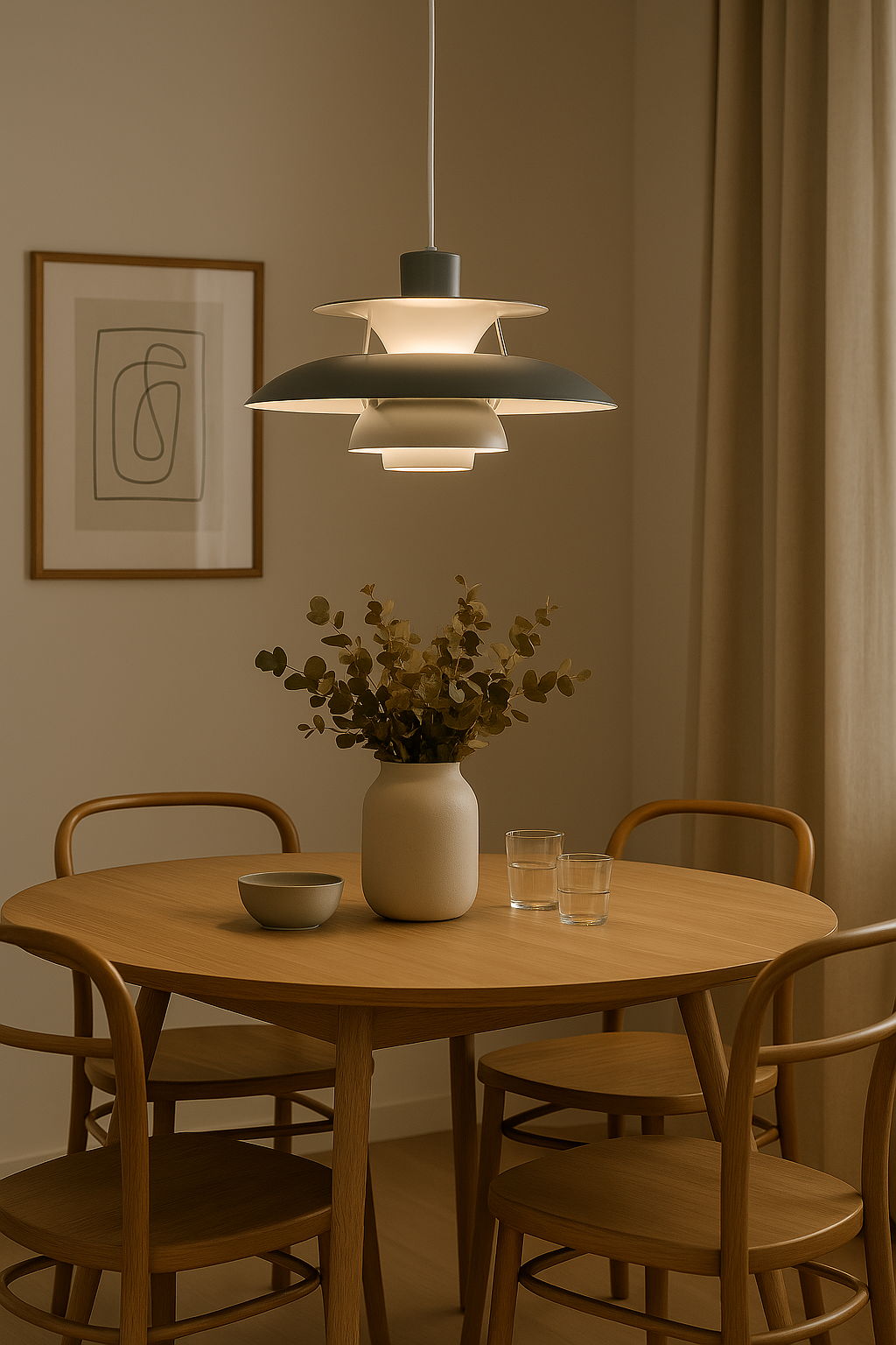 Moderne LED plafondlamp rond - dimbaar & duurzaam - stijlvolle verlichting voor woonkamer, eetkamer & kantoor