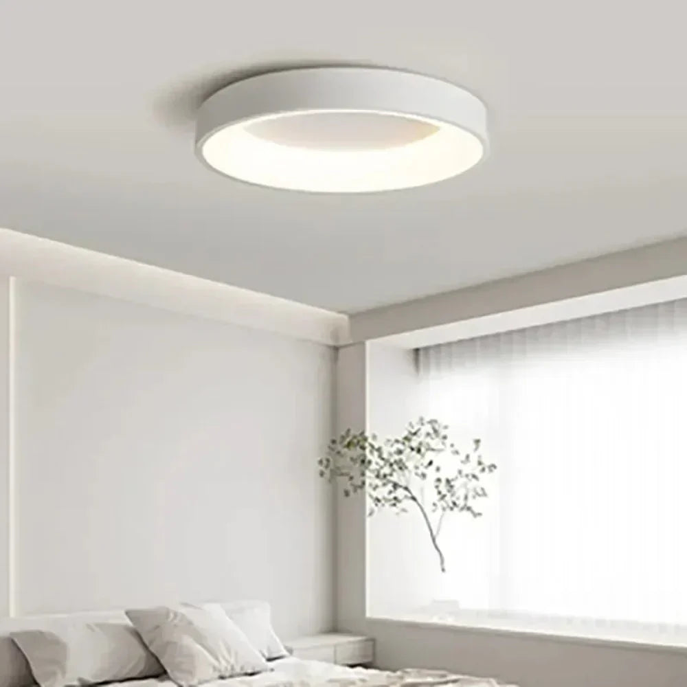 Nordische runde LED-Deckenleuchte mit Fernbedienung – modernes, minimalistisches Design
