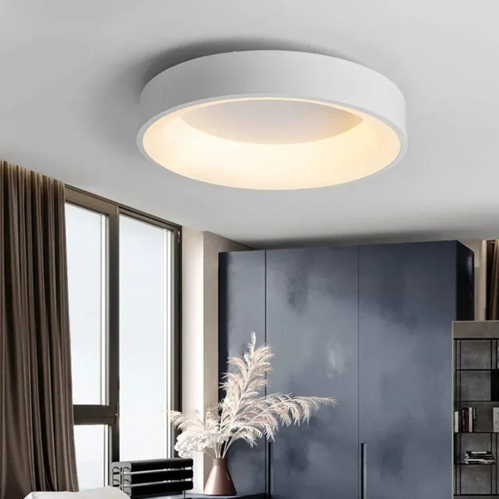 Nordische runde LED-Deckenleuchte mit Fernbedienung – modernes, minimalistisches Design