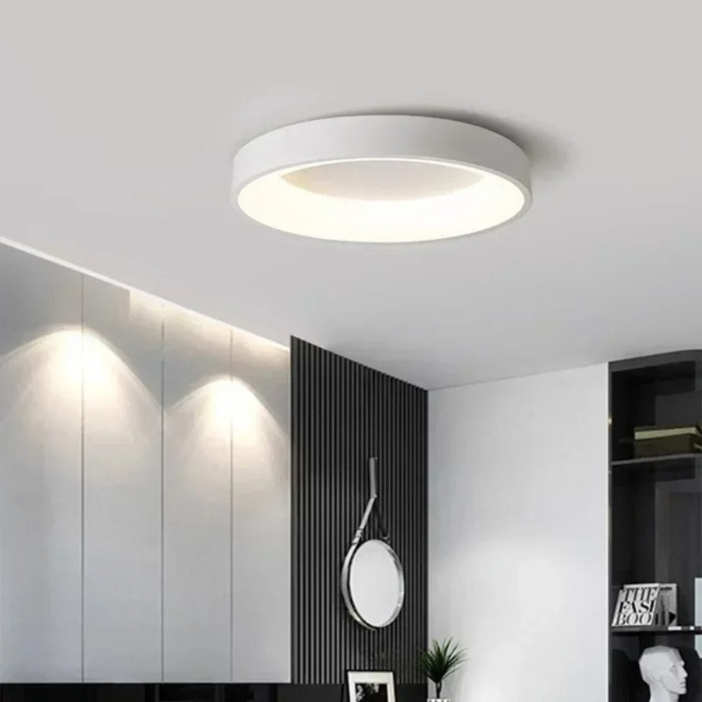 Nordische runde LED-Deckenleuchte mit Fernbedienung – modernes, minimalistisches Design
