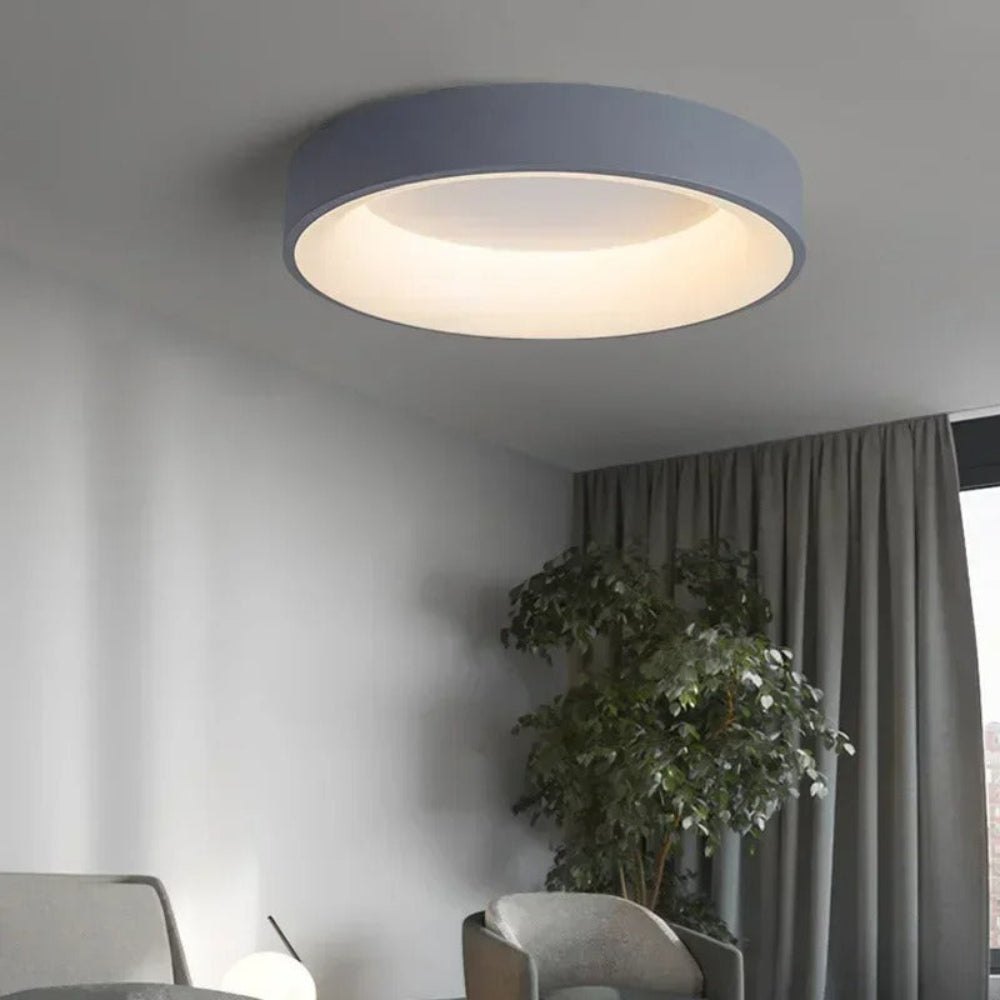 Nordische runde LED-Deckenleuchte mit Fernbedienung – modernes, minimalistisches Design
