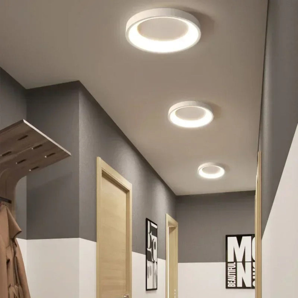 Nordische runde LED-Deckenleuchte mit Fernbedienung – modernes, minimalistisches Design