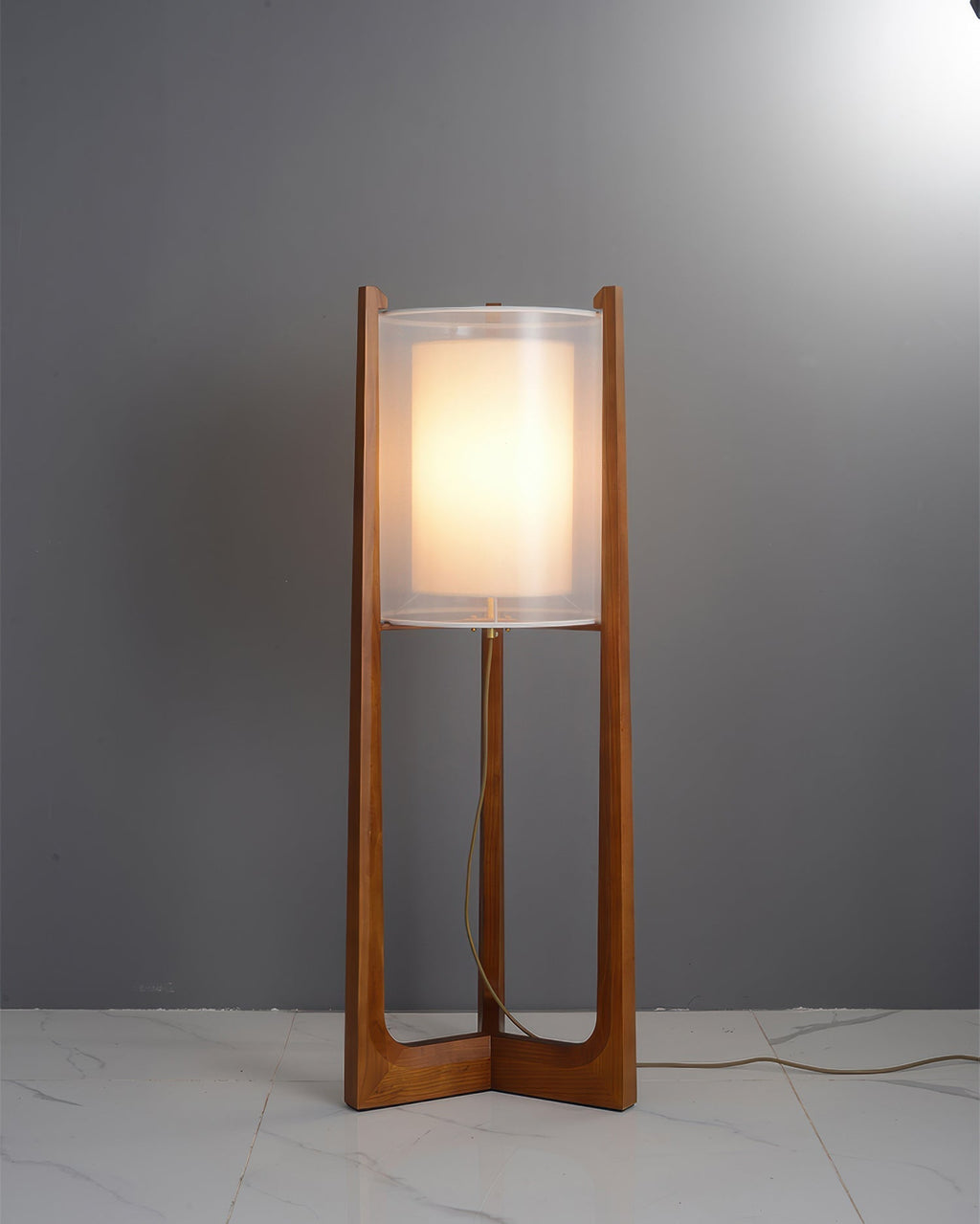 Minimalistisk Valnöt Harmony Golvlampa