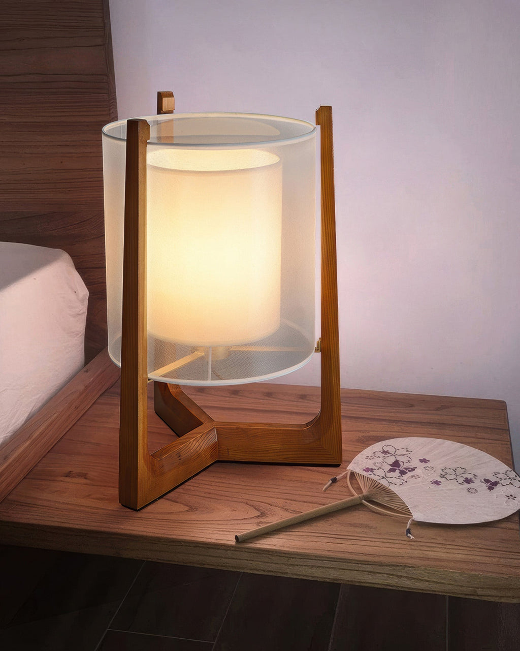 Minimalistisk Valnöt Harmony Golvlampa