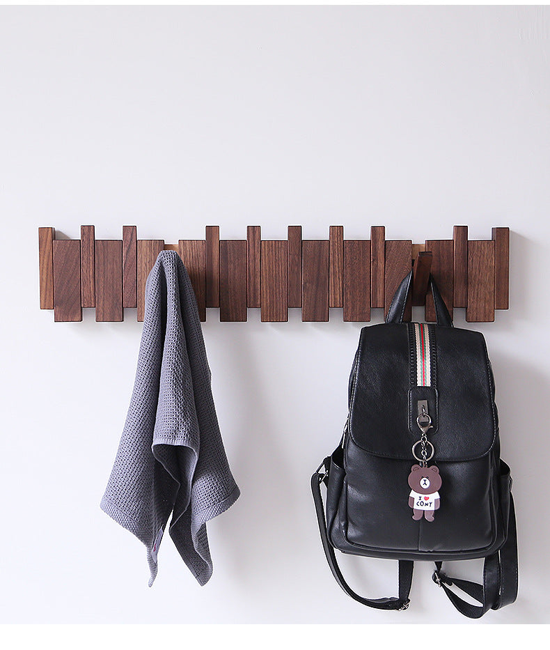 Luxus Wandmontierte Holz-Garderobe – Klavier-Design Flur-Organizer für Schlüssel, Hüte & Mäntel