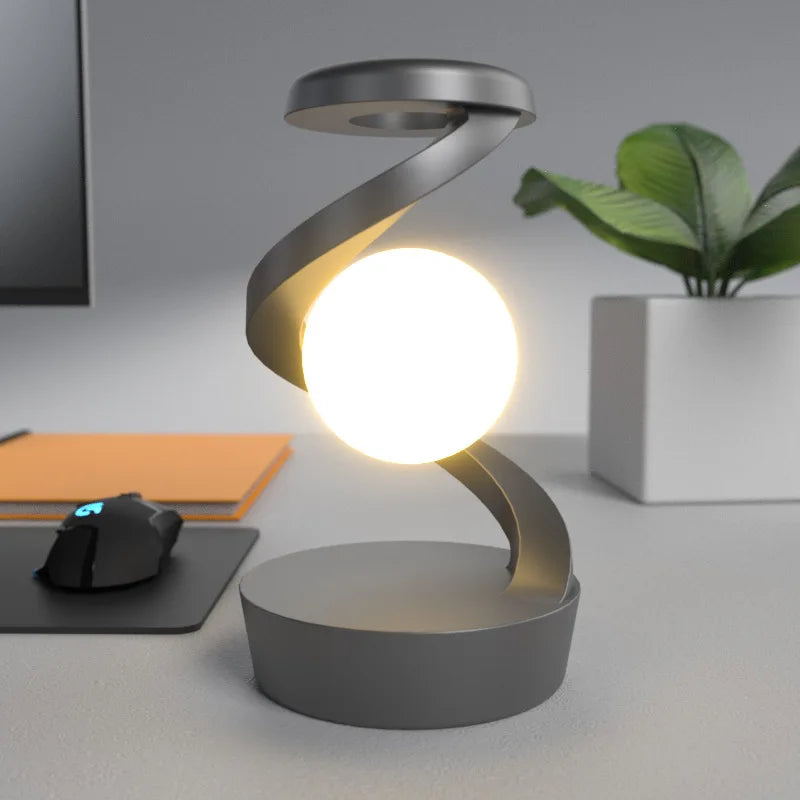 Lampe Spirale RadiantGlow – Lumière LED sans contact & Chargeur sans fil