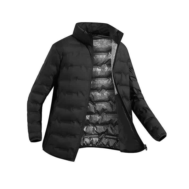 Nolan : Veste matelassée pour homme en duvet de canard blanc de haute qualité - Parka d'hiver à capuche coupe-vent et imperméable