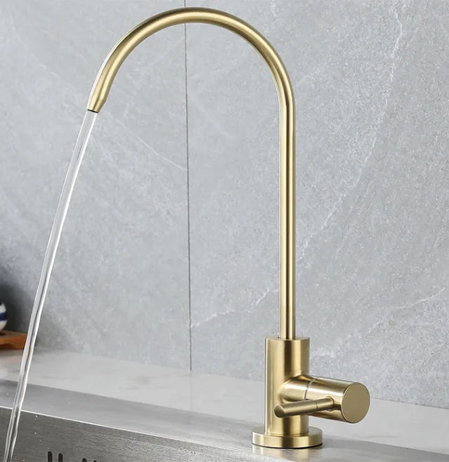Robinet purificateur d'eau rotatif AquaFlow 304 en acier inoxydable