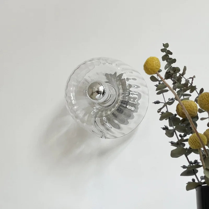 Nordic Retro Glas Wandleuchte – Elegante Wandleuchte für Schlafzimmer und Flur – Innenwandleuchten mit warmem Licht