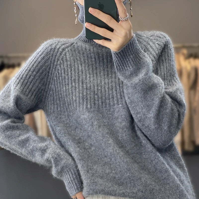 Elouise: Women's Wool Sweater Turtleneck