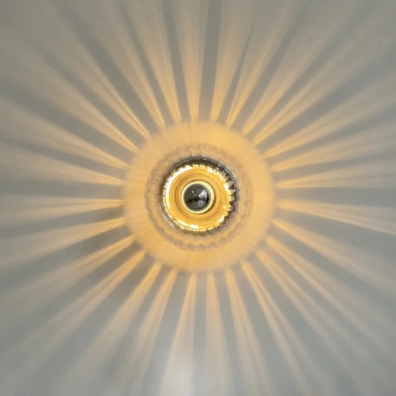 Nordic Retro Glas Wandleuchte – Elegante Wandleuchte für Schlafzimmer und Flur – Innenwandleuchten mit warmem Licht