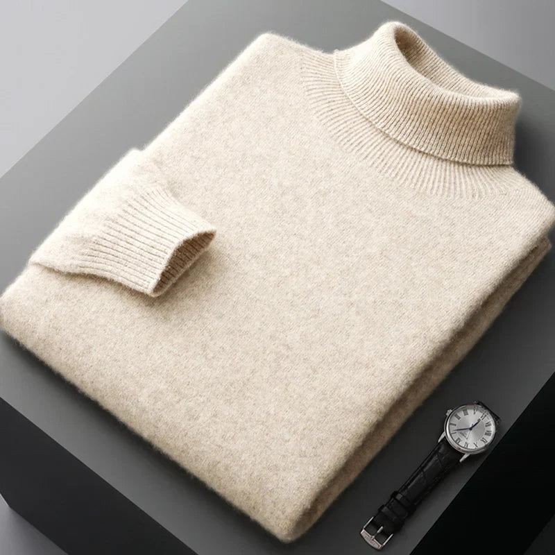 Trond : Pull/Pull-over d'automne et d'hiver en laine australienne 100 % pure