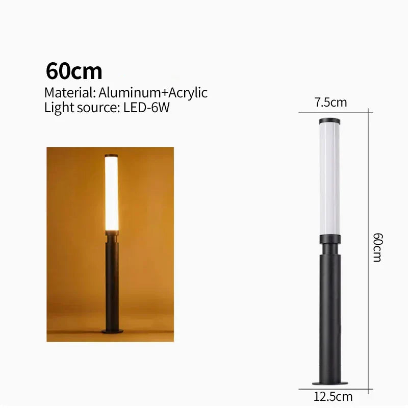 Lampe sur pied étanche en bois