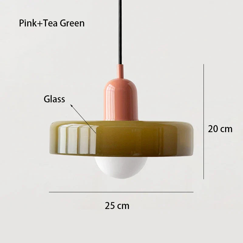 Nordic retro glazen kroonluchter licht – verstelbare hoogte moderne verlichtingsarmatuur voor eetkamer en woonkamer