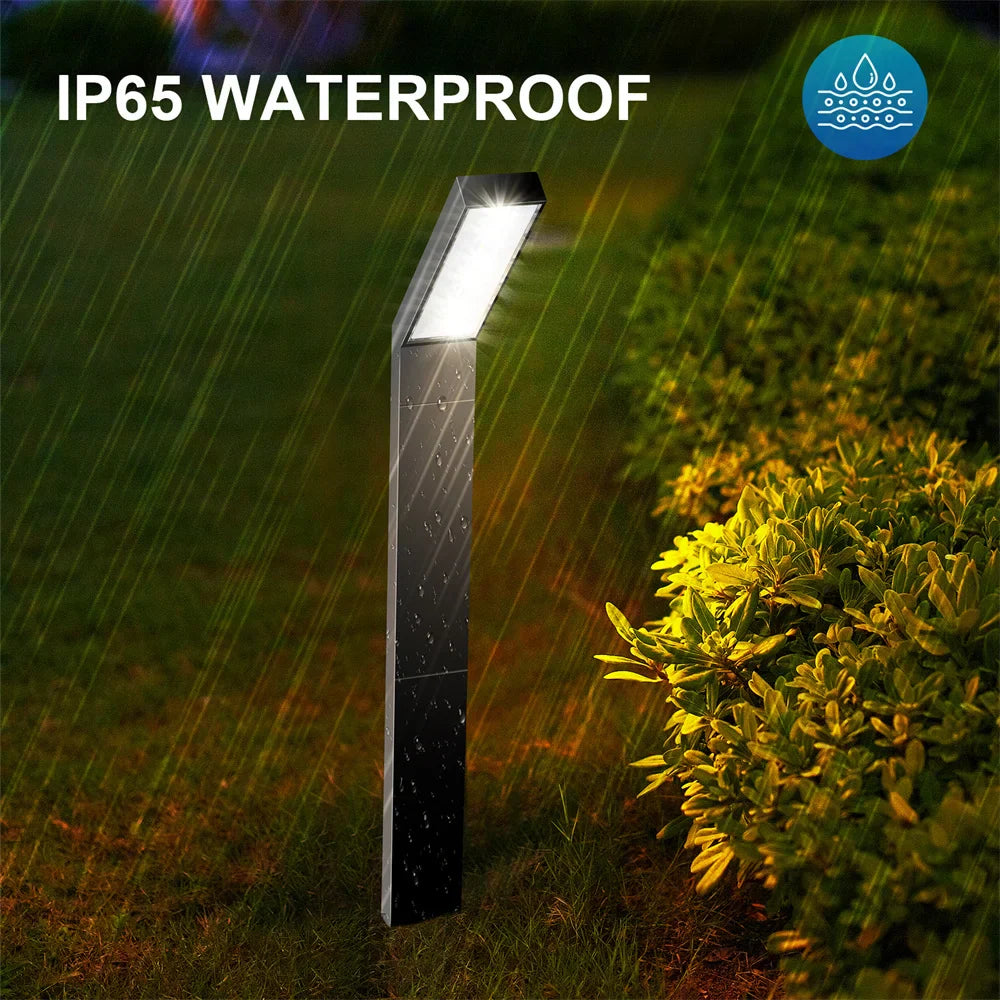 Lot de 1/4 de lampes solaires pour allée, lampes de jardin LED étanches pour pelouse et aménagement paysager