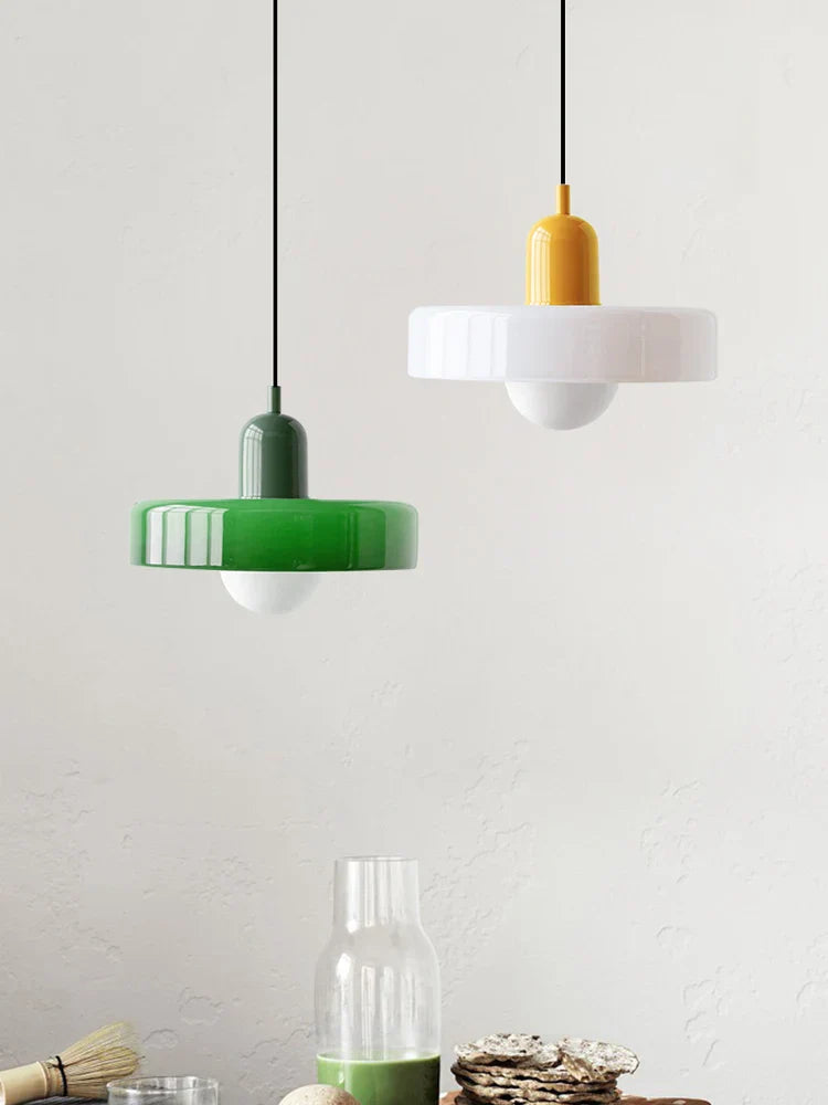 Nordic retro glazen kroonluchter licht – verstelbare hoogte moderne verlichtingsarmatuur voor eetkamer en woonkamer