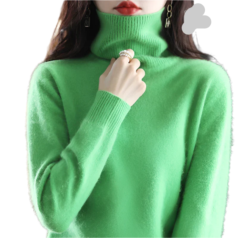 Sinead : Pull à col roulé en cachemire 100 % tricoté au Japon pour femmes : essentiel automne & hiver