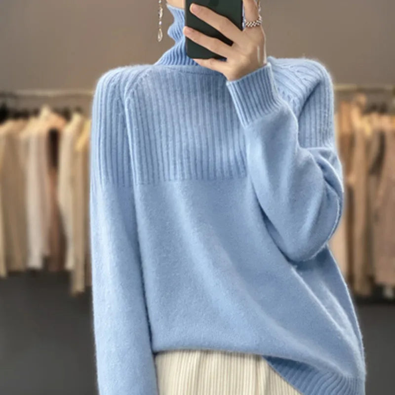 Elouise: Women's Wool Sweater Turtleneck